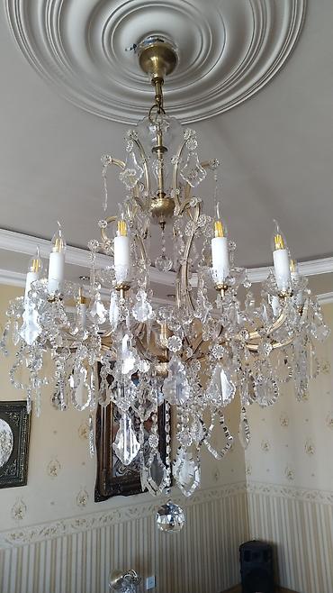 guzgu samdan: Çılçıraq, 10 və daha çox lampa, Xrustal — 6