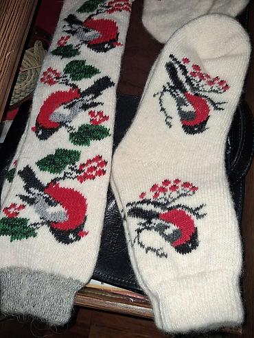 lucky socks: Комплект - гольфы носки и варежки, новые. Очень милый рисунок - — 5