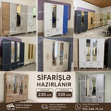 Ev üçün mebel: Yeni, 3 qapılı, Siyirməli, Açılan, Düz dolab — 1