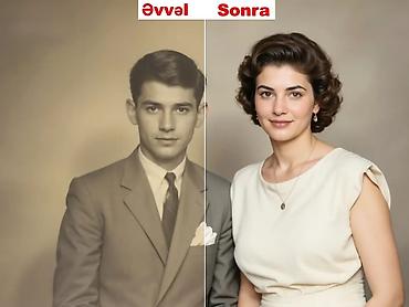 Digər xidmətlər: Köhnə, zamanla solmuş, cızılmış və ya zədələnmiş fotoşəkillərinizə — 3