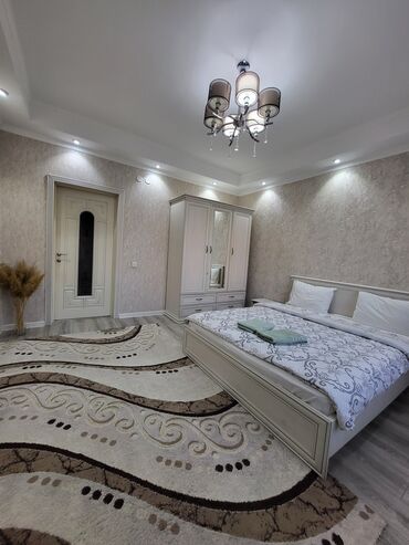 bishkek kvartira: 2 комнаты, Душевая кабина, Постельное белье, Кондиционер
