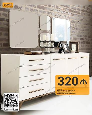 Komodlar: Komod – La Mini - Ölçülər: Dərinlik 40 sm × Hündürlük 90 sm × Uzunluq — 1