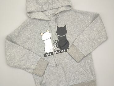 czarne bluzki z długim rękawem damskie: Hoodie, XL (EU 42), condition - Fair