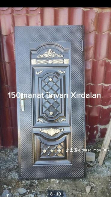 Giriş qapıları: Yeni Giriş qapısı 90x205 sm Zamok və çərçivə ilə, Zəmanətli, Ödənişli quraşdırma, Ödənişli çatdırılma, Rayonlara çatdırılma — 13