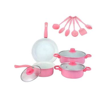 Kompleti posuđa: ŠERPE U ROZE I CRNOJ BOJI 🔥Set šerpi 13 delova🔥 3100 din . 💯💯💯 — 14