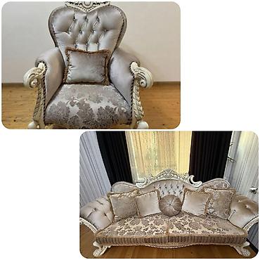 i̇ki neferlik divan: Divan +2 kreslo. Satılır 600 azn. Baha alınıb, az işlənib. Ünvan — 1