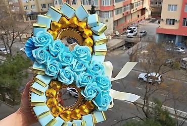 oğlan üçün hediyyeler: Məhsul: Gül buketləri və dekorativ hədiyyələr - Zərif gəlin buketi — 3