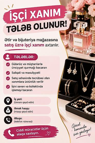 satıci: Satış meneceri tələb olunur — 1