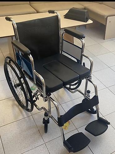 servis arabasi: Tualet funksiyalı əlil arabası - İnteqrə olunmuş hündür kənarlı qab — 2
