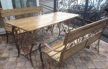 Bağ, çöl masa və oturacaq dəstləri: Metal EN MMC olaraq istədiyiniz forma və ölçüde demir işlerinin — 15