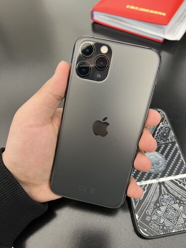 Apple iPhone: IPhone 11 Pro, Б/у, 256 ГБ, Black Titanium, Защитное стекло, Чехол, 84 %