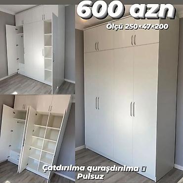 qapi ucun setkalar: Yeni, 6 qapı, Siyirməli, Ağ, Açılan, Düz dolab — 1