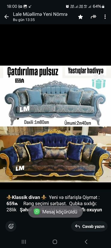 Sifarişlə divanlar: Divan