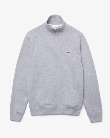 полузамок поло мужской: Мужская толстовка, S, M, L, Lacoste, Новый, цвет - Серый