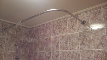 Шторки для ванной: Изогнутый карниз для душа из нержавеющей сталипредназначенный для — 6