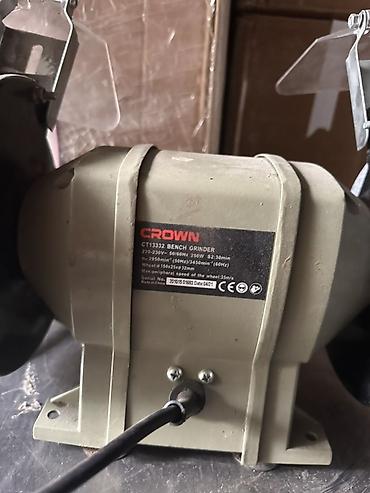 Точильный станок CROWN CT13332 BENCH GRINDER. Компактный настольный