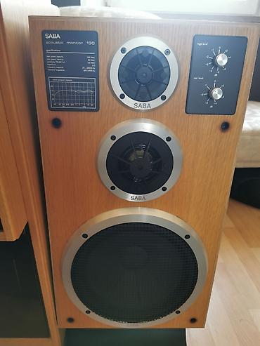 hudabon primer: SABA hi‑fi komponentni sistem sa namenskim drvenim stalkom i velikim — 6