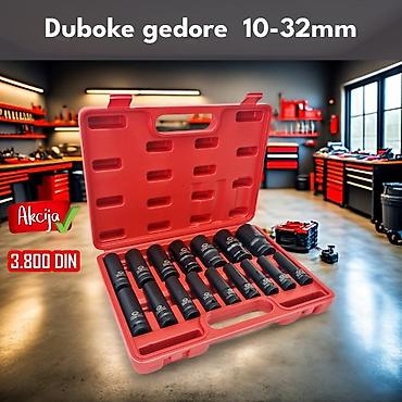 ferrex kompresor: Set dubokih gedora 10–32 mm u praktičnom plastičnom koferu. - Raspon — 1
