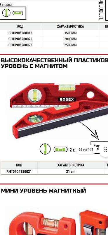 Высококачественный пластиковый уровень с магнитом RODEX - Материал