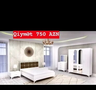 Yataq otağı dəstləri: İkinəfərlik çarpayı, 2 tumba, Azərbaycan, Yeni — 6