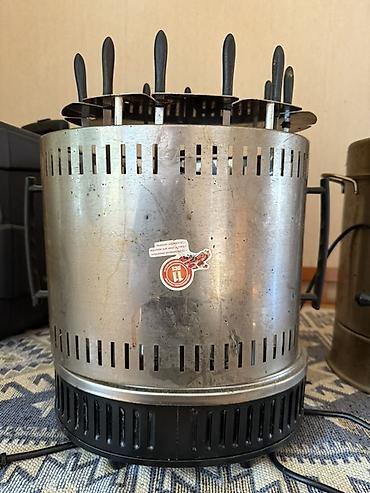 Kabab malları: Elektrikli şaşlık/gril aparatı - 220V elektriklə işləyən, dairəvi — 2
