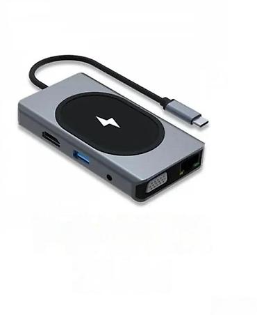 Doking stanice: USB‑C multifunkcionalni hub sa bežičnim punjačem Sve‑u‑jedan USB‑C — 5