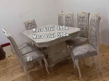 Masa və oturacaq dəstləri: Qonaq otağı üçün, Yeni, Açılan, Oval masa, 6 stul -da lalafo.az — 2 Masa və oturacaq dəstləri: Qonaq otağı üçün, Yeni, Açılan, Oval masa, 6 stul — 2