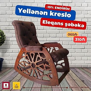 Kreslolar: Yeni, Kreslo-kaçalka, Kredit yoxdur, Şəhərdaxili pulsuz çatdırılma — 6