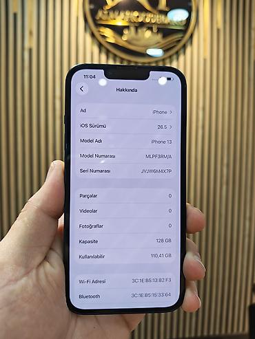 iphone adapter: IPhone 13, 128 GB, Midnight, Face ID, Sənədlərlə, Zəmanət — 2