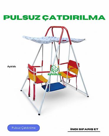 uwaq yellenceyi: 🎠✨ İki Oturacaqlı Uşaq Yelləncəyi – Əyləncə İkiqat Olsun! ✨🎠 — 1
