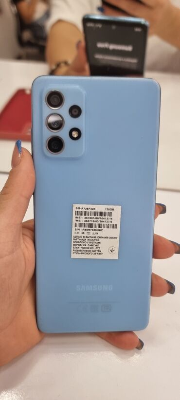 Видеоигры и приставки: Samsung Galaxy A72, 128 ГБ, цвет - Синий, Две SIM карты
