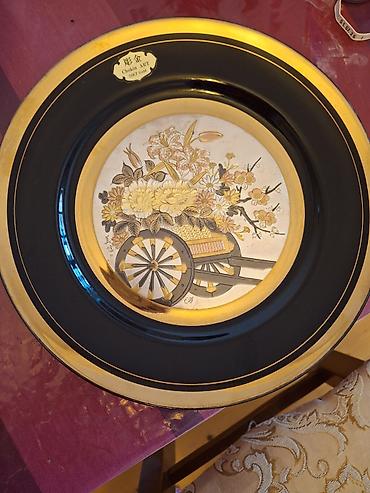plov arabası: Chokin Art dekorativ lövhə – 24K qızıl işləməli - Material — 1