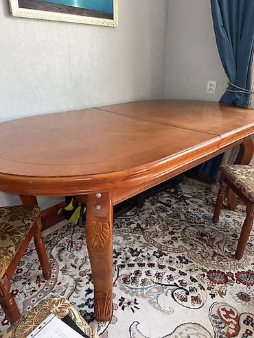 study table: Стол и стул для зала, Б/у, Самовывоз, цвет - Коричневый — 3