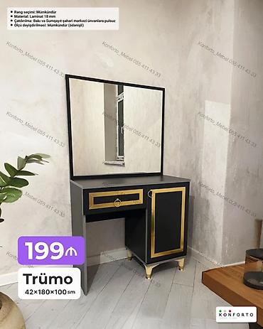 Ev və bağ: Trümo – qara və qızılı dizayn - Ölçü: 42 × 180 × 100 sm - Material — 1