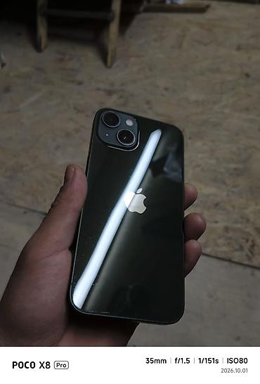 Уюлдук телефондор жана аксессуарлар: IPhone 13, Колдонулган, 128 ГБ, Alpine Green, Коргоочу айнек, Каптама, 75 % — 6