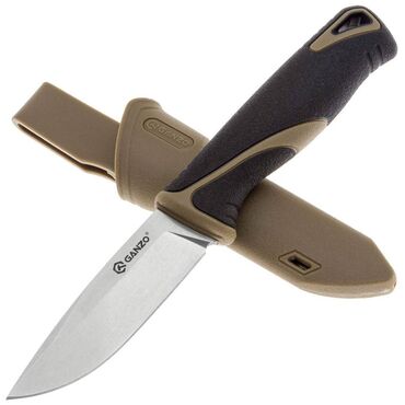 Ножи: Нож Ganzo G807 песочный с ножнами, cталь 9CR14, рукоять Desert PP/TRP