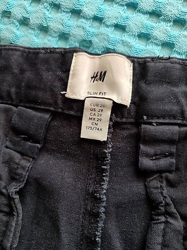 чиносы hm: Мужские брюки, M, H&M, Б/у, цвет - Черный, Самовывоз — 2