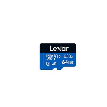 əl kamerası: Lexar MicroSD 64Gb. Lexar High-performance yaddaş kartı, MicroSD 64Gb