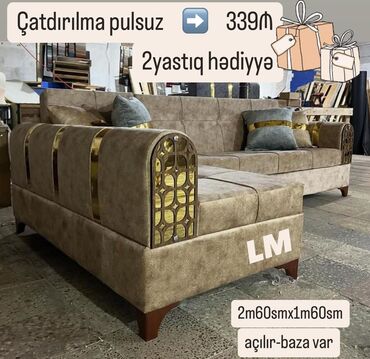 bazalı divan: Угловой диван, Новый, Раскладной, С подъемным механизмом, Ткань, Бесплатная доставка в черте города