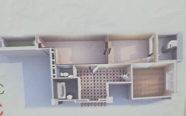 ищу квартиру дордой рынок рядом: 2 комнаты, 75 м², Элитка, 11 этаж, ПСО (под самоотделку)
