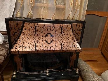 lalafo panel radiator: Art-deko üslublu dekorativ elektrik/odun sobası korpusu - Qara — 1