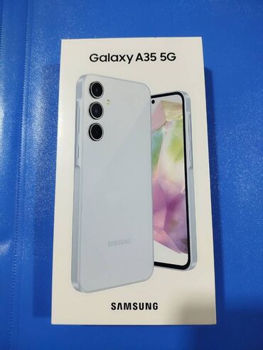 Samsung: Samsung Galaxy A35, 256 GB, rəng - Mavi, Düyməli, Sensor, Barmaq izi