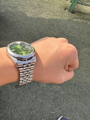 Классические часы: Наручные часы с зеленым циферблатом в стиле Rolex Oyster Perpetual — 6