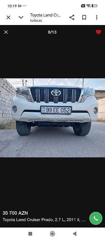 prado sukan: Toyota Land Cruiser Prado: 2.7 l | 2011 il Ofrouder/SUV — 8