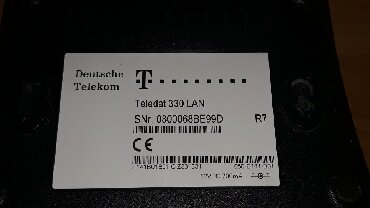 Nemački tdsl modem . Bez punjača 
Punjač za njega 12VDC/0,7A