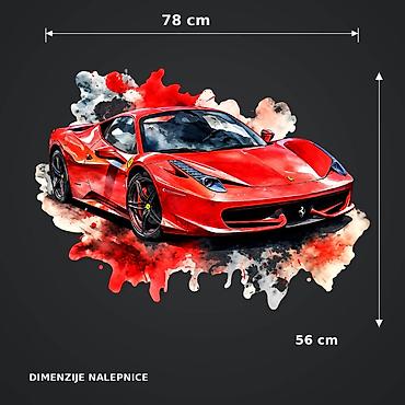 lil solid 2.0 wit lampje: Ferrari 458 Italia Zidna Nalepnica 78x56 cm - 2892 Ferrari 458 Italia — 2