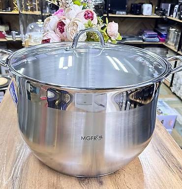 Большая кастрюля MGFR 26, 30 и 35 л из нержавейки Профессиональная at lalafo.kg Большая кастрюля MGFR 26, 30 и 35 л из нержавейки Профессиональная