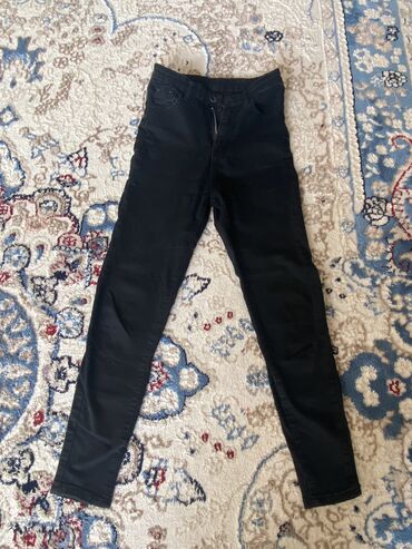 свободные штаны: Джинсы и брюки, цвет - Черный, Б/у