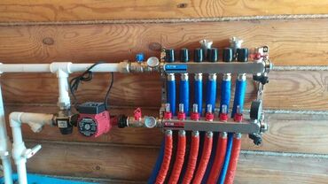 Монтаж и замена сантехники: Коллектор для теплого пола с расходомерами и циркуляционным насосом — 17