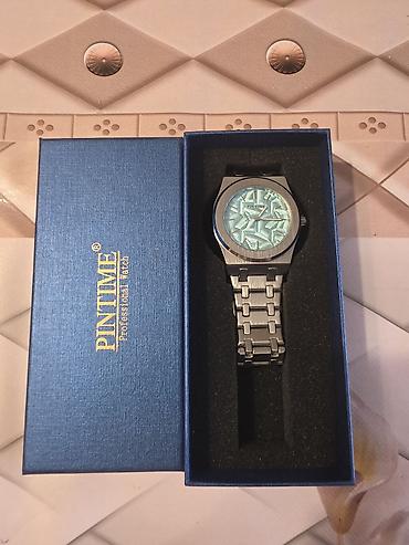 saat gumus: ⌚ PINTIME Kişi Saatı ✨ Şık və minimalist dizayn 🔹 Gümüşü metal kəmər 💙 — 2